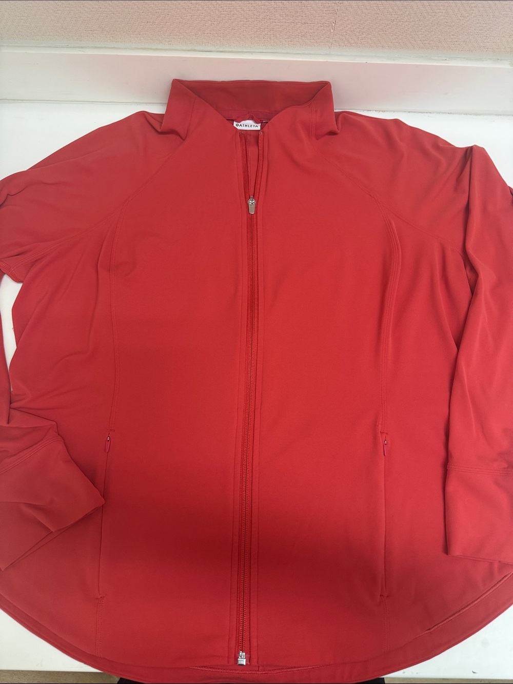 Athleta Women's Red Full-Zip Bomber Jacket